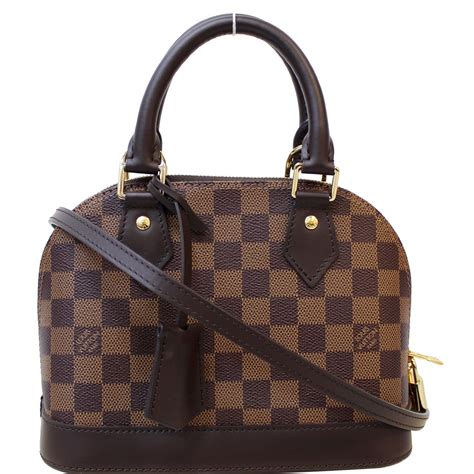 louis vuitton alma bb with damier ebene canvas|lv handbag with braided handle.